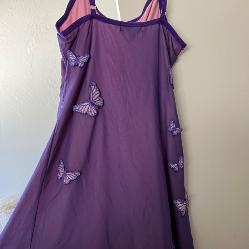 🦋 Dolls Kill × Horoscopez Purple 3D Butterfly Applique Dress (L)🦋 EUC! Worn 1× - Picture 5 of 10